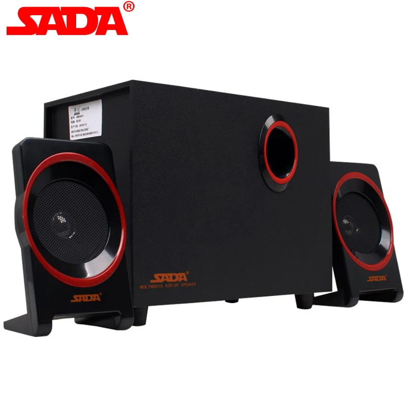 SADA SL8018 Wired Wooden Speakers For Computer Notebook