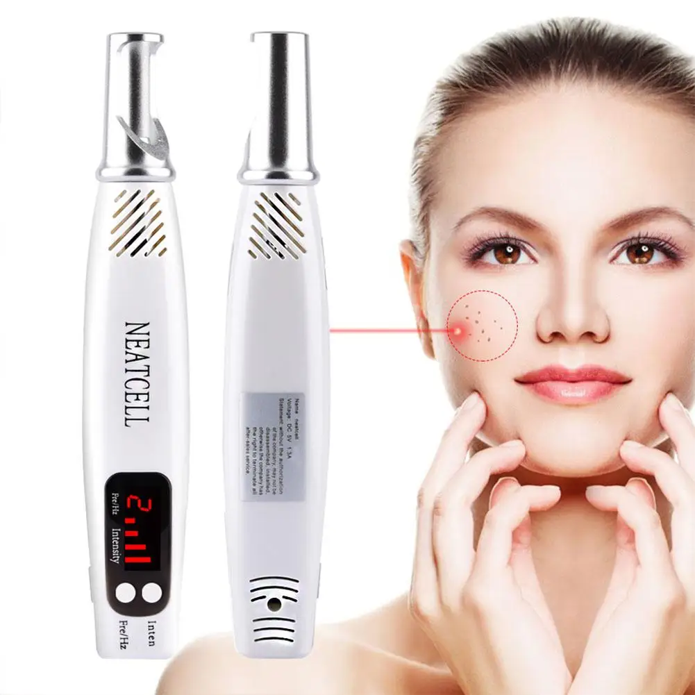 

BellyLady LCD Display Blue&Red Light Laser Pen Freckle Tattoo Acne Removal Mole Freckle Treatment Machine Face Skin Care