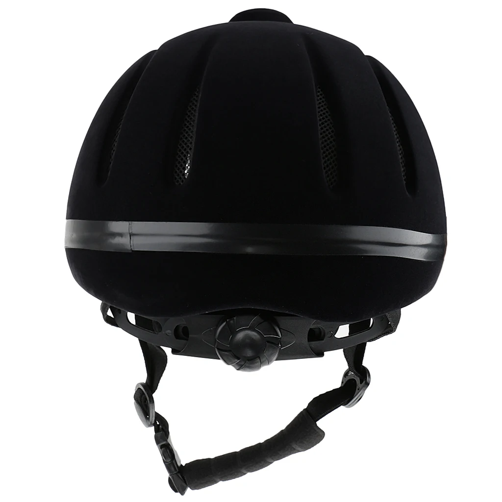 Vented Western Riding Helmet Safety Low Profile Equestrian Headwear Black L