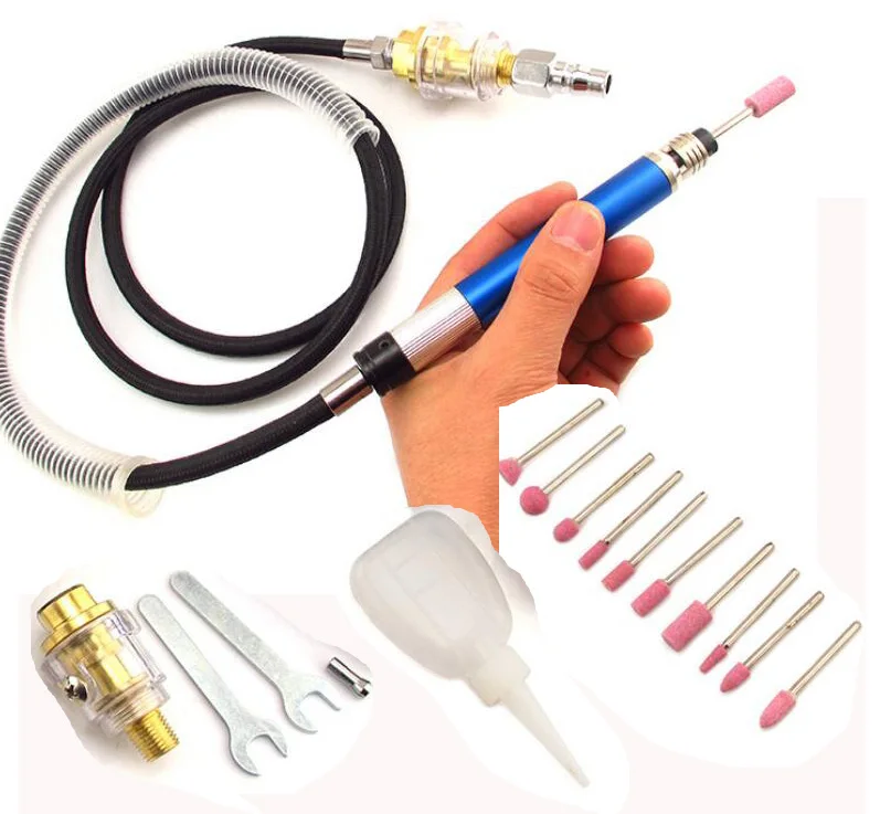 

16pcs Air Micro Die Grinder Kit Grinding Cutting Pneumatic Tools Mini Pencil Polishing Engraving Tool