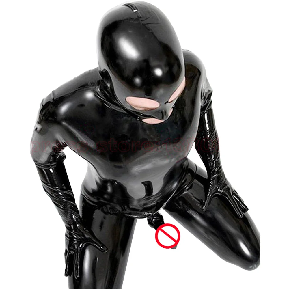 Fetish Fantasy Fancy Dress Party Body Wrapping Wet Look Lycra Zentai Suit Costume wtih Crotch Sheath Metallic Back Zipper M-L
