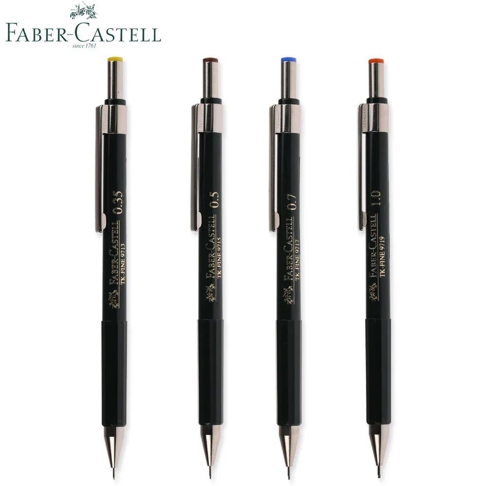 Германия FABER CASTELL механический карандаш ТЗ тонкой 9715 механический карандаш 0,35/1,0/0,5/0,7 мм Профессиональный карандаши для рисования