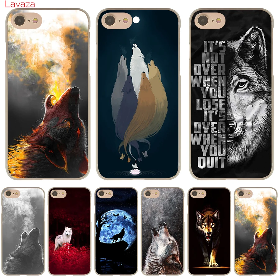 

Lavaza Wolf Hard Phone Case for Apple iPhone 6 6s 7 8 Plus 4 4S 5 5S SE 5C Cover for iPhone XS Max XR Cases