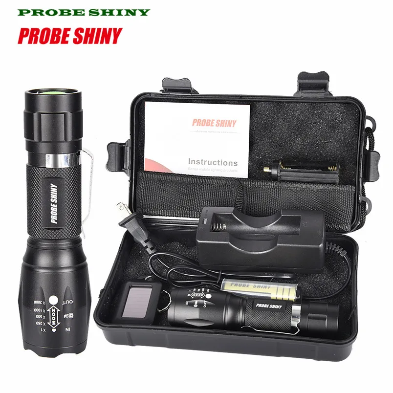 

HOT!!! Super Bright XM-L T6 LED Adjustable Focus Flashlight Torch Zoomable US PLUG Free Shipping #NO31