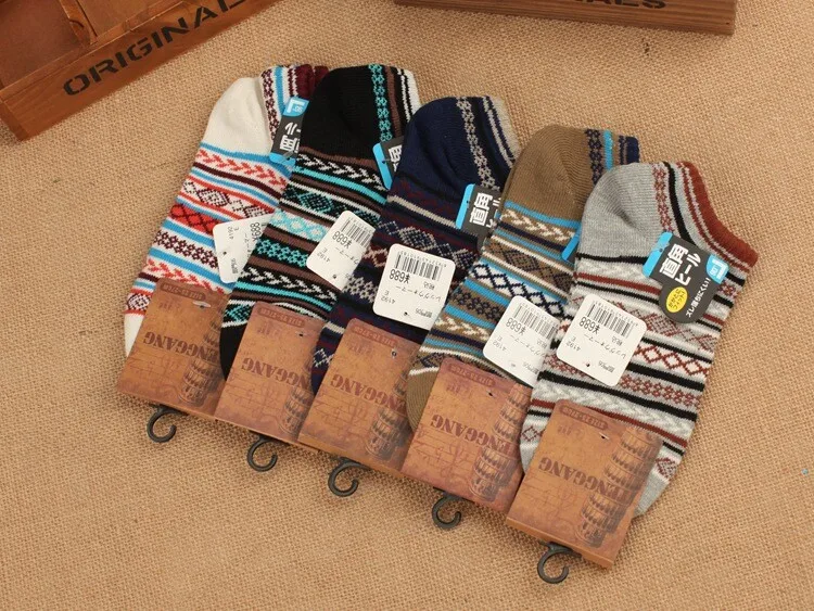10 pieces = 5 pairs of The new Japanese national style cotton male cotton ankle socks men socks