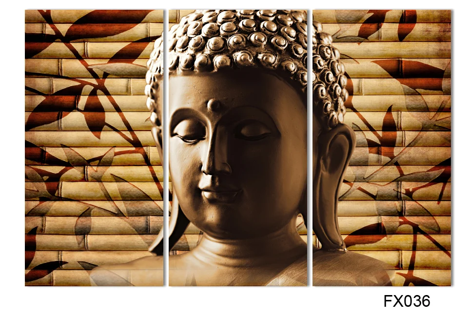 3 Panel buddha art canvas Wall art buddha Picture landscape Canvas painting Modern living room