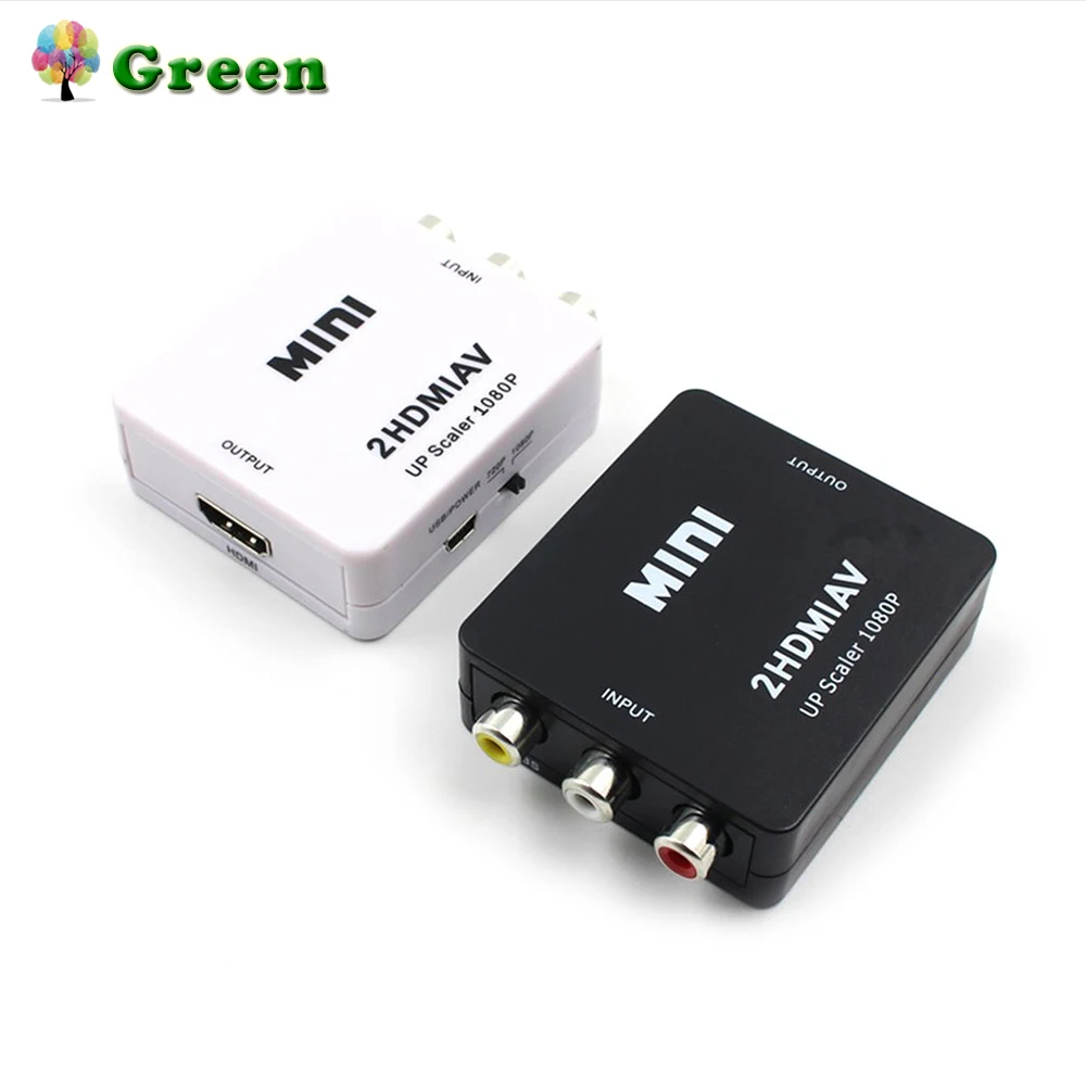 

1080P HDMI Mini VGA to RCA AV Composite Adapter Converter with 3.5mm Audio VGA2AV / CVBS + Audio to PC HDTV Converter