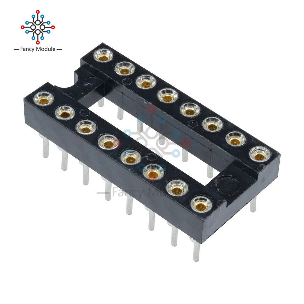 

10 PCS 16-pin DIP SIP Round IC Socket Adapter Wire-Bonded Gold Plating Machine