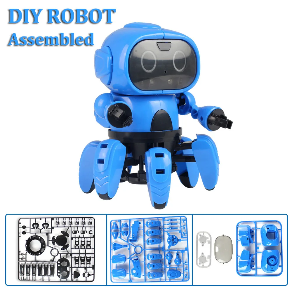 

DIY Assembled Electric Follow Robot with Gesture Sensor Obstacle Avoidance Intelligent Induction Robot Kids Educational Toys