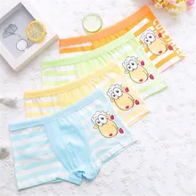 Нижнее белье для мальчиков трусы-боксеры для мальчиков, детские трусы-шорты для мальчиков, Детские Семейные трусики, C3055-4p, 4 шт./партия