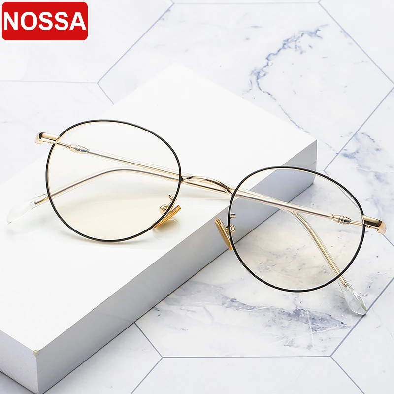 

New round glasses frame Retro small frame metal can be equipped with myopia glasses frame for men and women small fresh glasses.