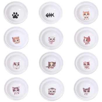 

Cat Dog Feeders Pet Food Water Bowl Ceramic Tableware Stainless Steel Frame Antiskid Dog Cat Feeding Bowl Placemat Pet Supplies
