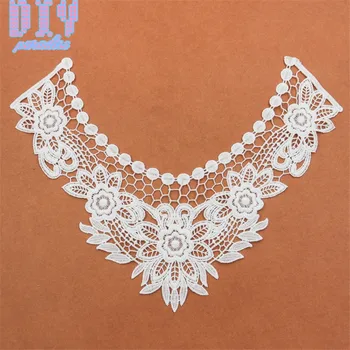 

100PCS Hollow Embroidered Flower Lace Trim Ribbon Sewing Wedding Bridal Dress DIY Fabric Craft