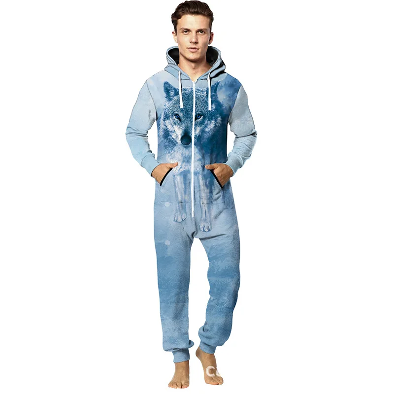 Centuryestar Tmall Качественная мужская пижама с 3D принтом Hombre Invierno цельная Пижама