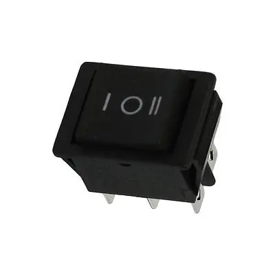Черный DPDT On/Off/на поддерживается self-заблокирован 6 Pin оснастки в лодке кулисный