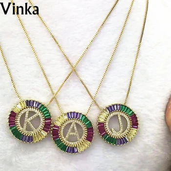 

10pcs Big size initial necklace wholesale price trendy colorful jewelry necklace