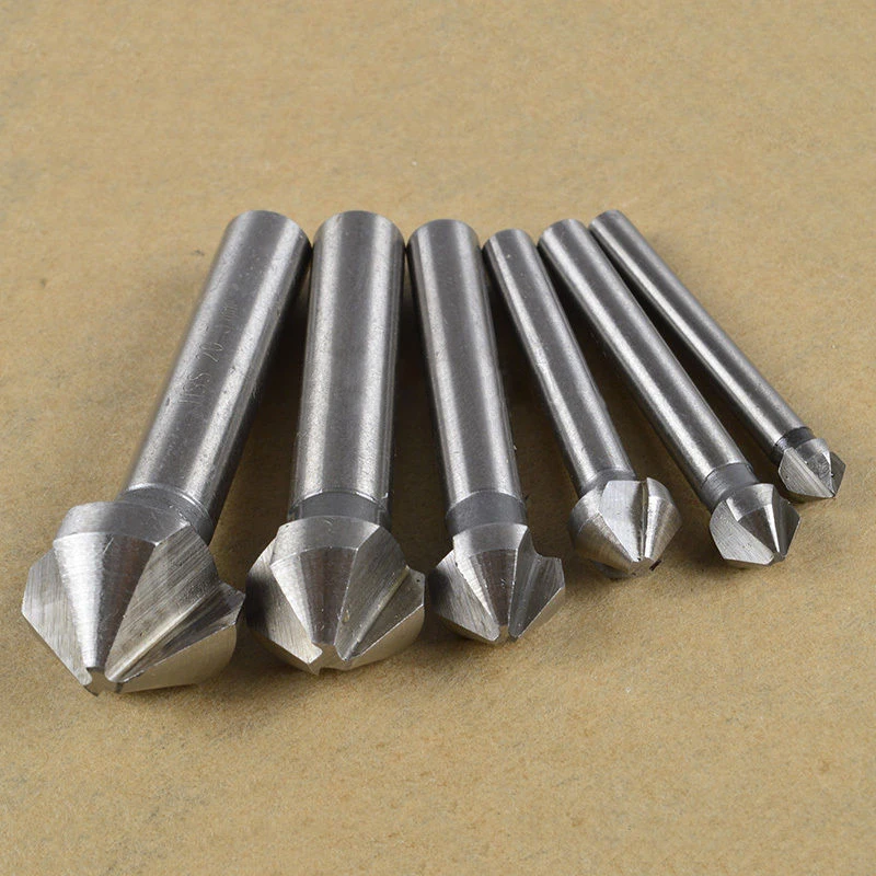 DWZ 6pcs 6.3-20.5mm 90 Degrees HSS Countersink Drill Bit Wood Steel Aluminum Tool