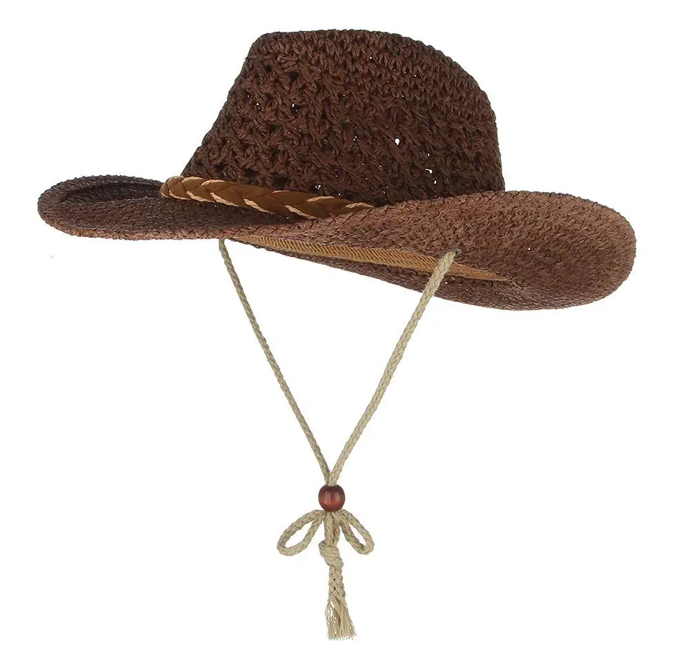 Mistdawn Baby Toddler Kids Sun Straw Western Cowboy Hat Wide Brim With