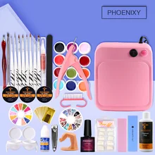 Полный набор для маникюра УФ гель набор 36 Вт УФ лампа для ногтей 12 цветов УФ гель моющее средство Плюс художественные инструменты набор для наращивания ногтей набор гелей для ногтей