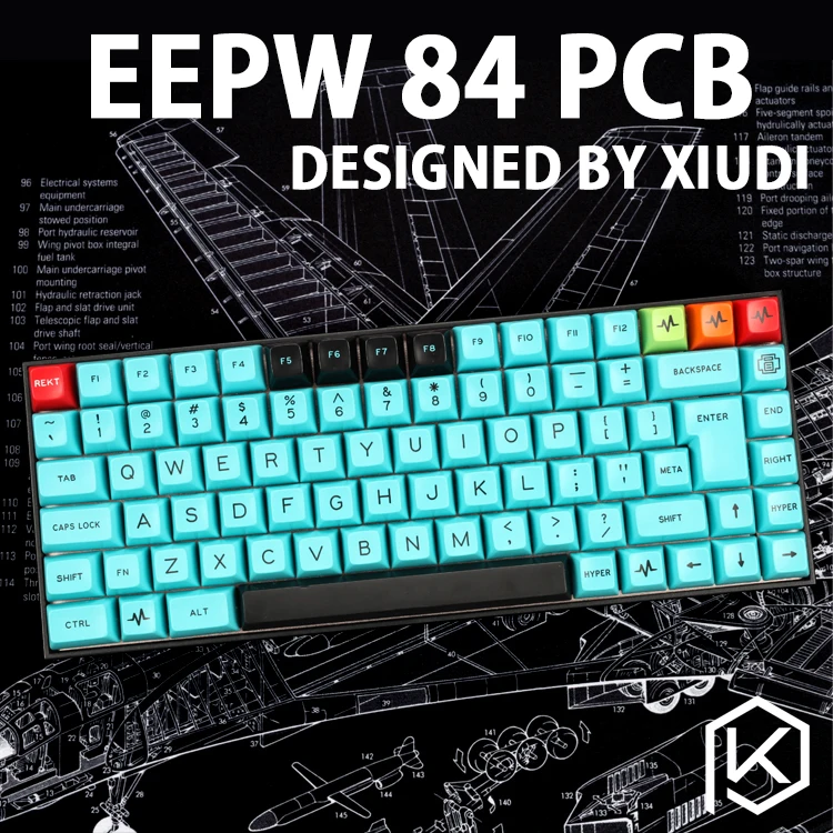 XD84 eepw84 алюминиевая механическая клавиатура пластина поддержка xd84 eepw84 75% pcb