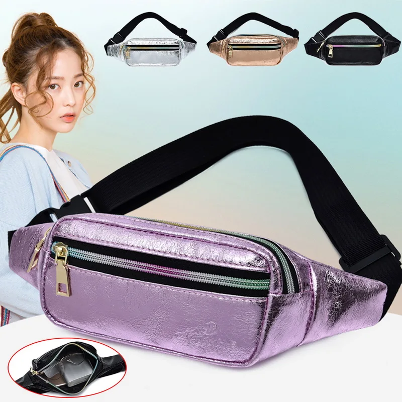 Buy Adisputent Women Chest Bag Fashion Pure Color Leather Women Waist Bag