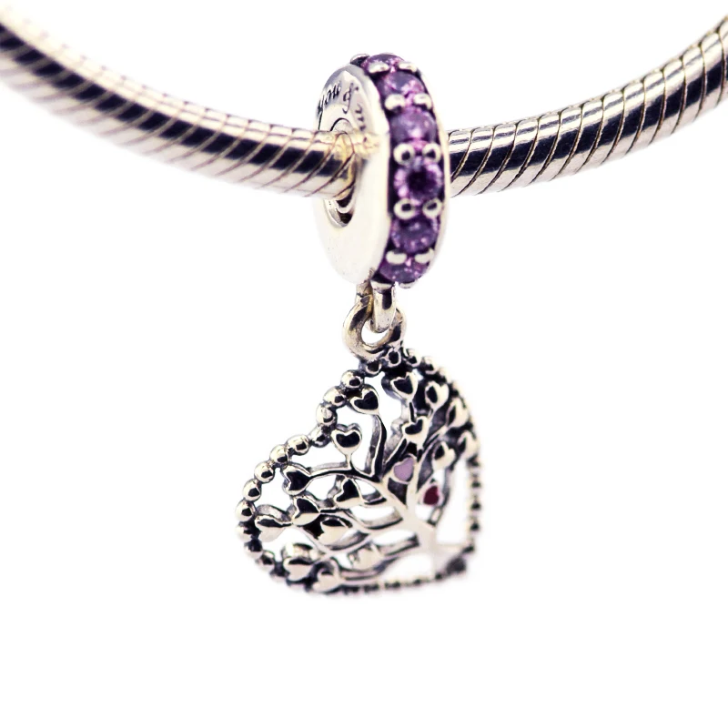 

2018 New Authentic 925 Sterling Silver Jewelry Tree of Love Dangle Charm, Fits Pandora Bracelets PANDOCCI Valentine's Day