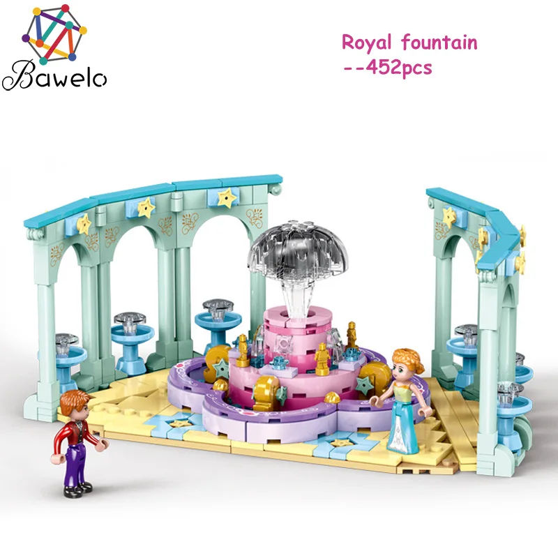 

452pcs Royal Garden Park Princess Fountain Building Blocks DIY Toys Friends Educational Construction Bricks for Girl kids gifts