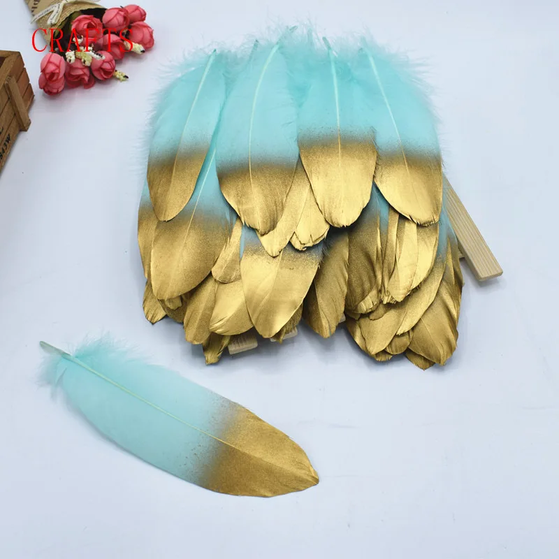 10/20 штук 15-20 см Красивые золотые гусиные перья DIY украшения декоративные аксессуары