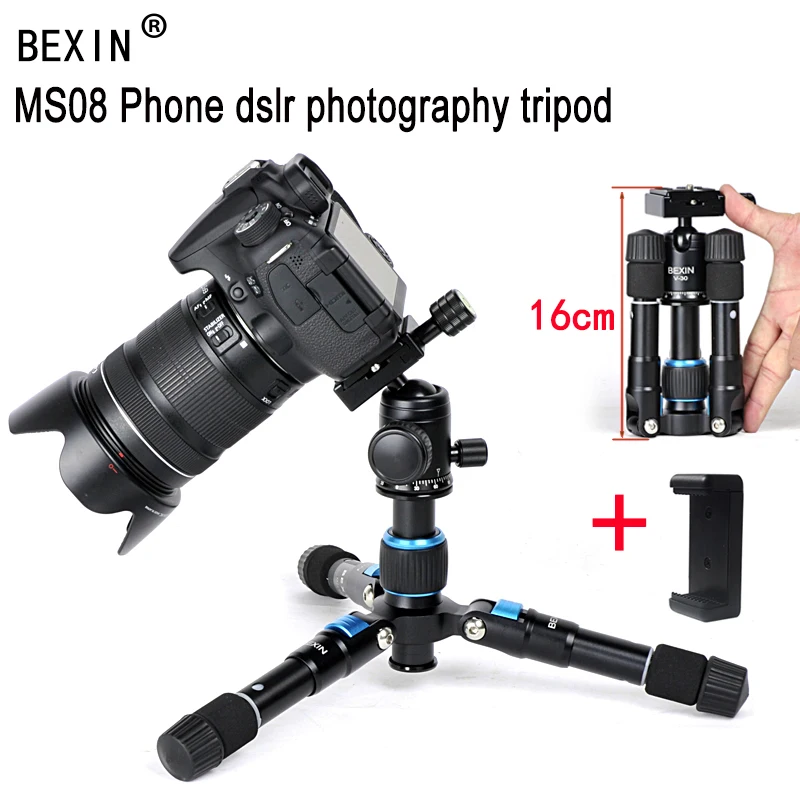 

Portable Folding Ultra Aluminum Tripod Compact Desktop Macro Mini table Tripod Kit with Ball Head for Canon Nikon DSLR Camera