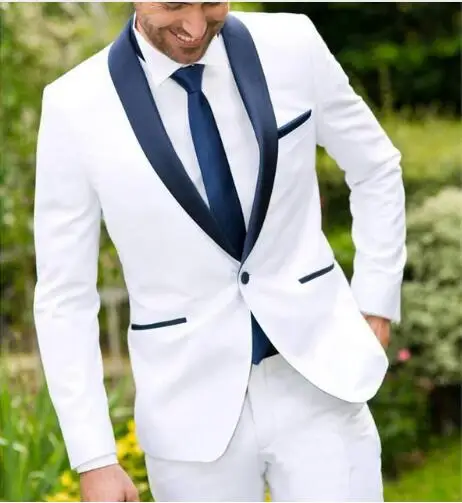 2018 Latest Coat Pant Designs White Men 