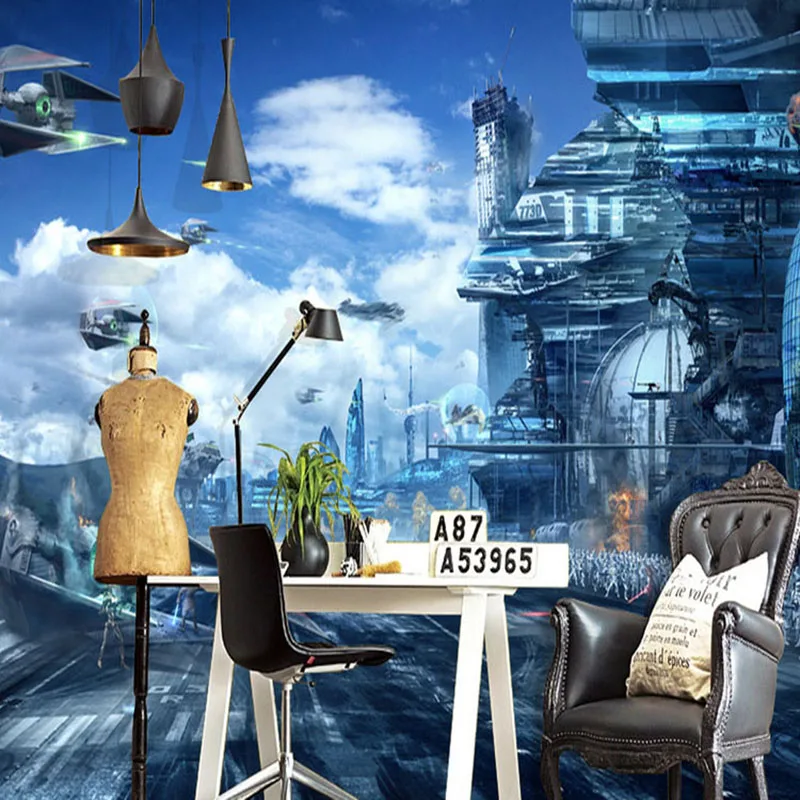 HD Fantasy Creative Mural Star Wars Science Fiction Photo Wallpaper Kid's Bedroom Living Room 3D Non-Woven Papier Peint Enfant HD Fantasy Creative Mural Star Wars Science Fiction Photo Wallpaper Kid's Bedroom Living Room 3D Non-Woven Papier Peint Enfant