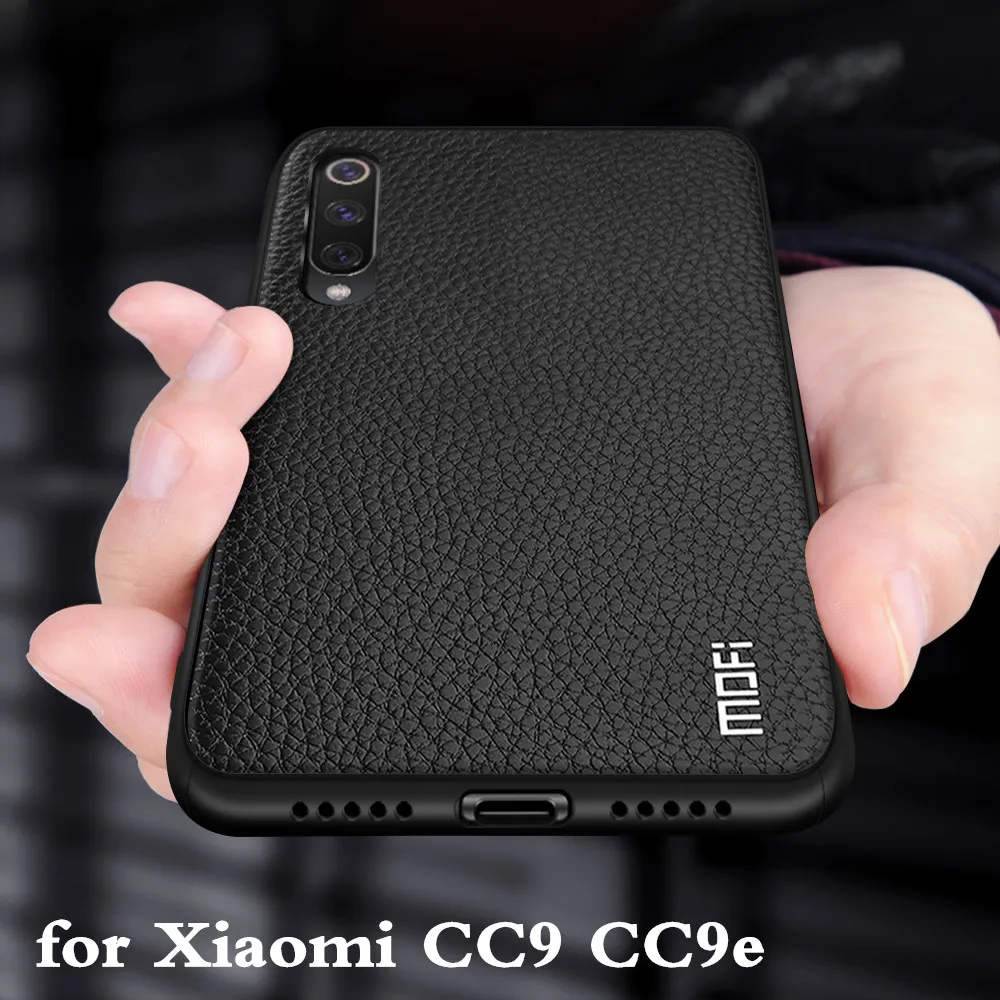 Чехол для Xiaomi CC9 Mi CC9e чехол Xiomi CC 9 задняя крышка корпуса 9E из ТПУ ПУ кожи мягкого