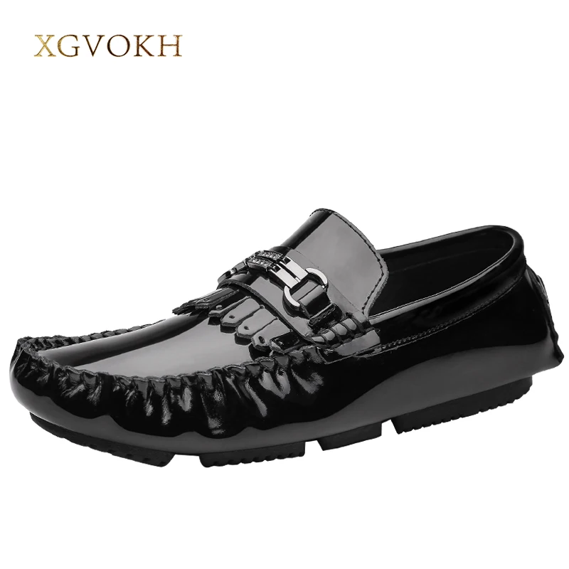 Pour Chaussures vin Noir En Hommes Décontractées Glissement De Verni Gland blanc Mocassins Cuir Zapatos Mujer Mode Nouveau Appartements Sur Des Conduite Rouge 543ARjL