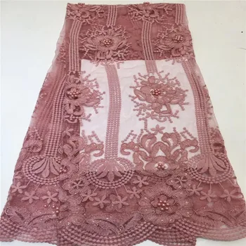 

Cassiel African French Cotton Lace Fabric With Beads High Quality Dubai Embroidery Lace Nigerian French Cord Lace Fabric