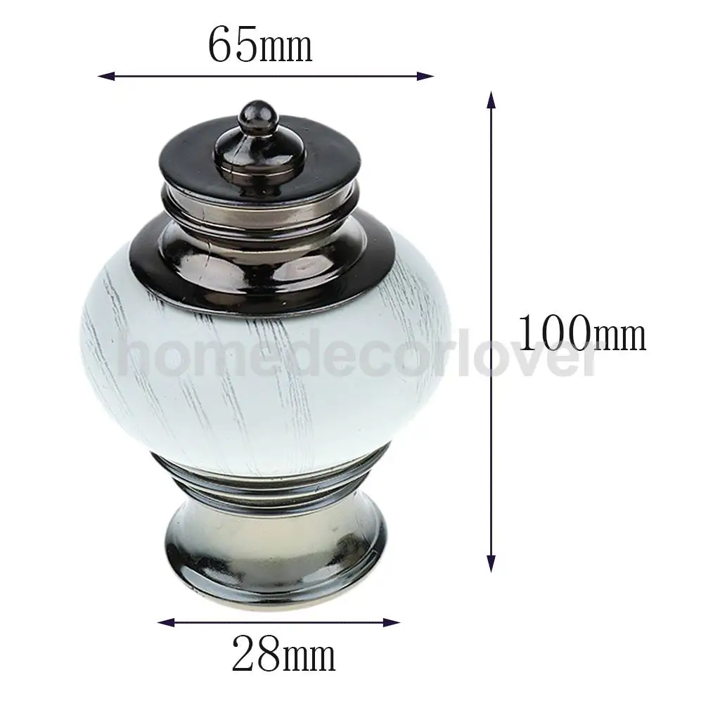 2PCS Window Curtain Drapery Rod/Pole End Cap Rod Head Cap for Curtain Poles with 28mm Inner Dia	