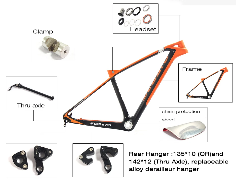 Flash Deal 27.5er Carbon MTB Mountain Bike Frame ( For PF30 ) 15" 17" 19" Frameset+Clamp14.5" ,16, 17.5" , 19" 6 Flash Deal 27.5er Carbon MTB Mountain Bike Frame ( For PF30 ) 15" 17" 19" Frameset+Clamp14.5" ,16, 17.5" , 19" 6