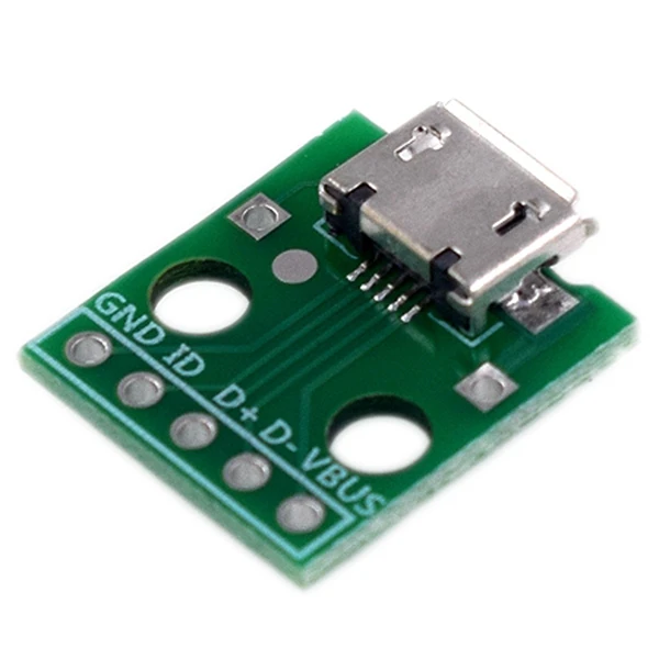 10 шт. Micro-Usb для Dip адаптер 5Pin Разъем конвертер печатной платы типа в - Цвет: Green