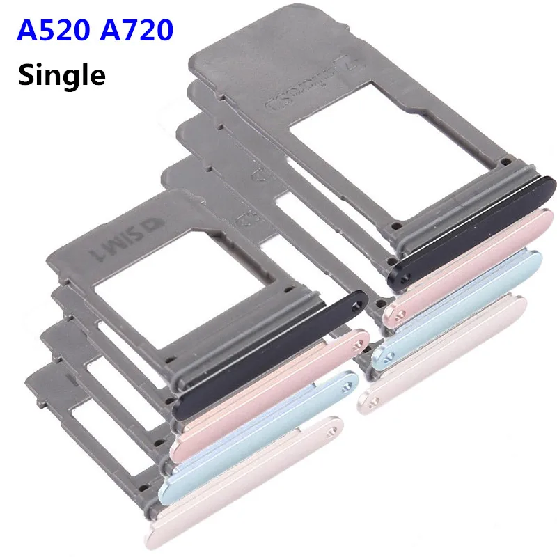 

A5 A7 2017 SIM Card Tray For Samsung Galaxy A520 A720 Sim Card SD Card Adapter Holder Slot Single Version