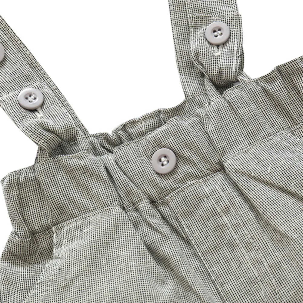 Летняя одежда для маленьких мальчиков комплект из 2 предметов для новорожденных: футболка с короткими рукавами+ комбинезон, Костюм Джентльмена