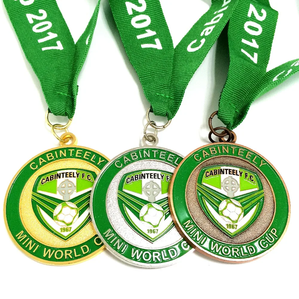 

die casting championship award custom made medal soprt game medal for souvenir with medal lanyard --57.2mm diameter--200pcs