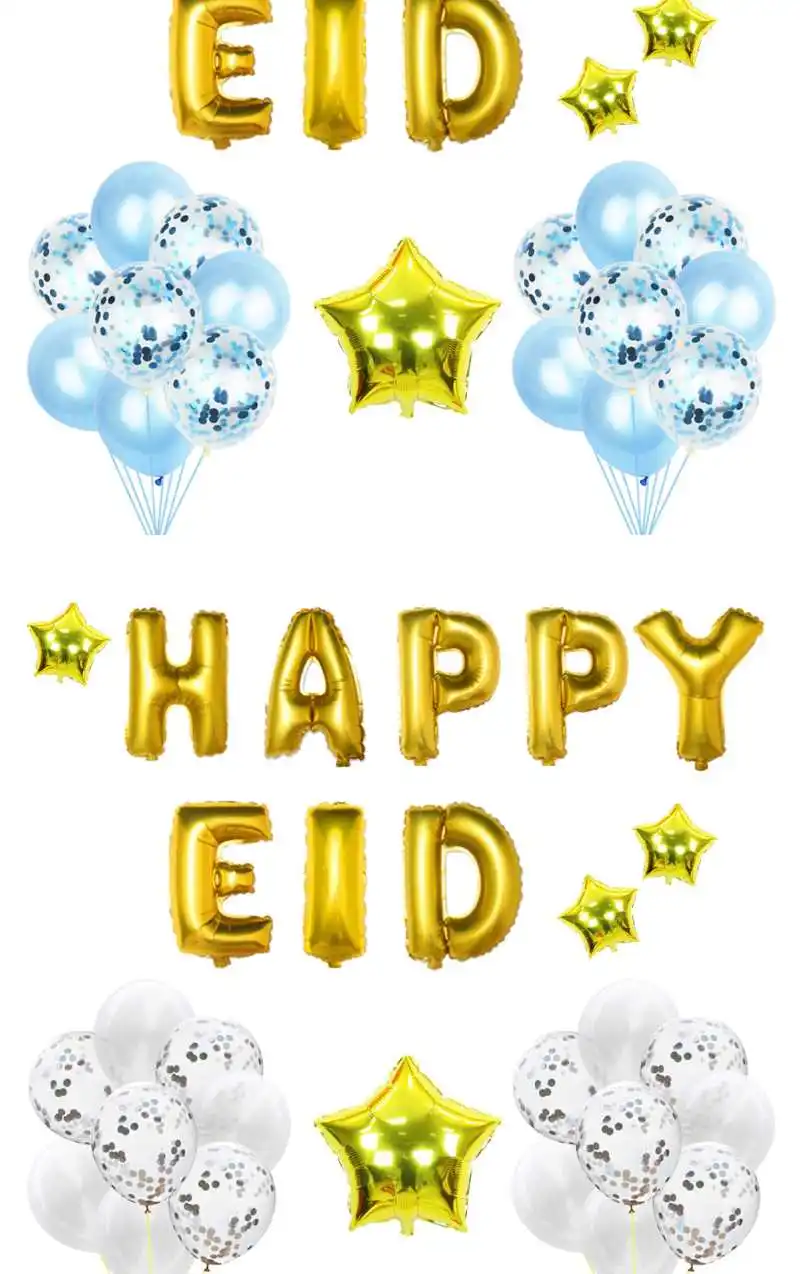 AliExpress Лидер продаж EID Mubarak EID al-fitr набор воздушных шаров алюминиевые пленочные шары Happy EID
