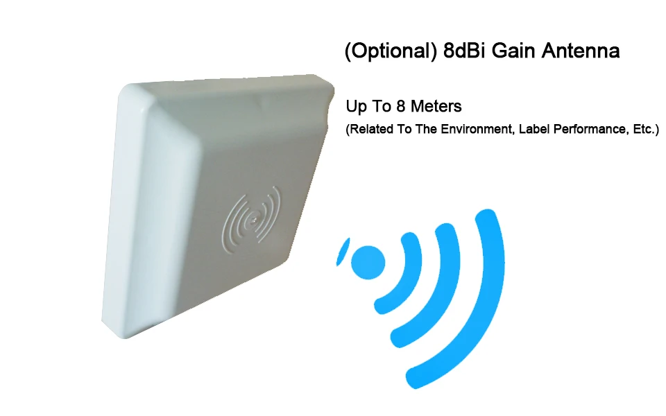 UHF Rfid Reader 8m Long distance range with 8dbi Antenna free sdk RS232RS485Wiegand 2634 Read Integrative UHF Reader