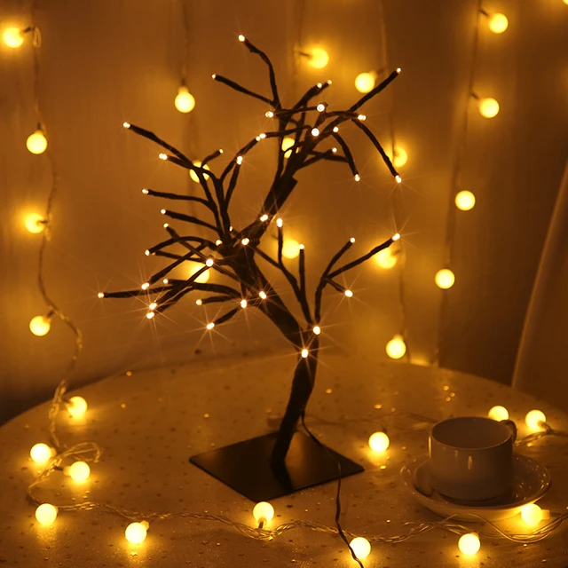 Home Decoration Led Tree Light Night Lights Table Lamp Christmas Home Decoration Led Tree Light Night Lights Table Lamp Christmas Fairy Wedding Indoor Lighting Luminarias