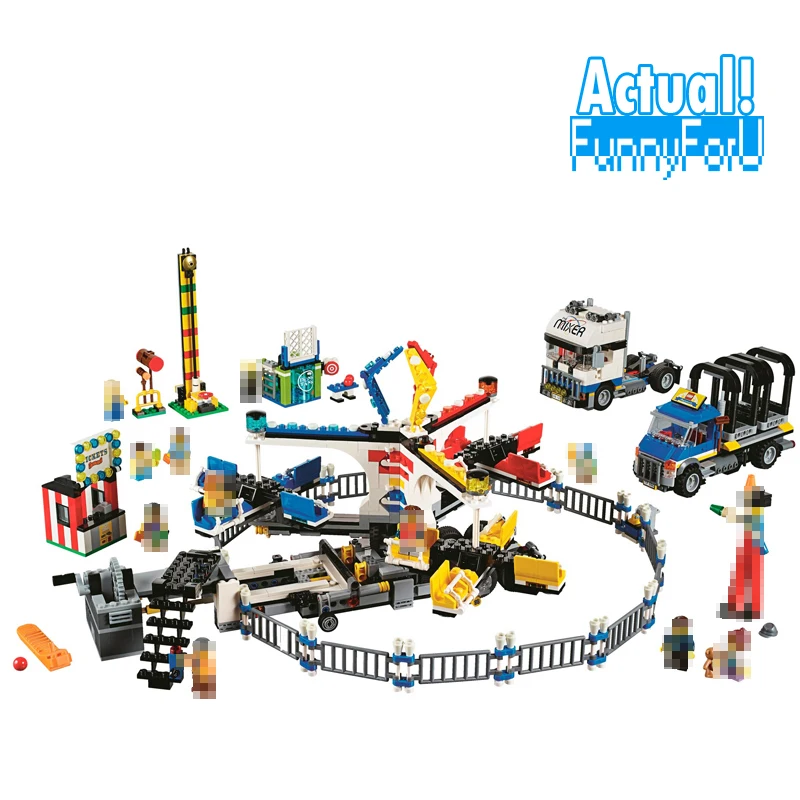 

15014 1858pcs Amusement park The carnival Model Building Blocks Set Compatible 10244 Architecture lepin DIY toys gifts