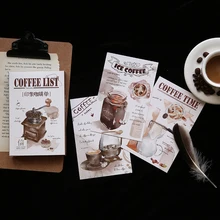 30 шт/1 лот винтажный кофейник поздравительные открытки день рождения письмо деловая подарочная карта набор открытки