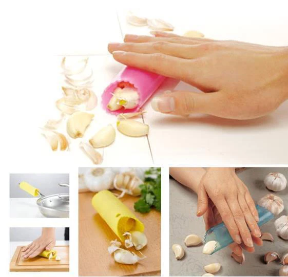 

New Arrival Magic kitchen tool Silicone Garlic Peeler Silicone Garlic Zester