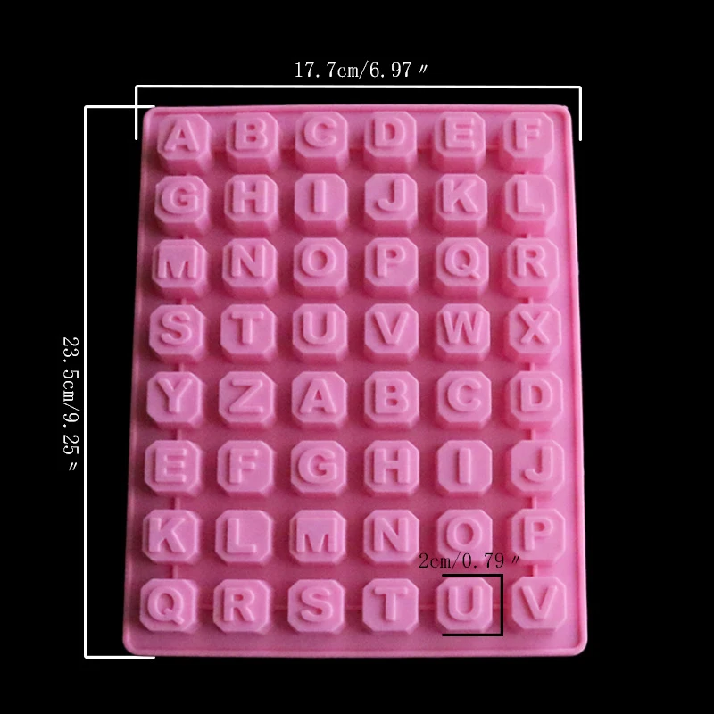 Silicone Chocolate Molds English Letters Number Symbol Alphabet Silica gel Cake Moulds White Block Fondant Cake Decorating Tools