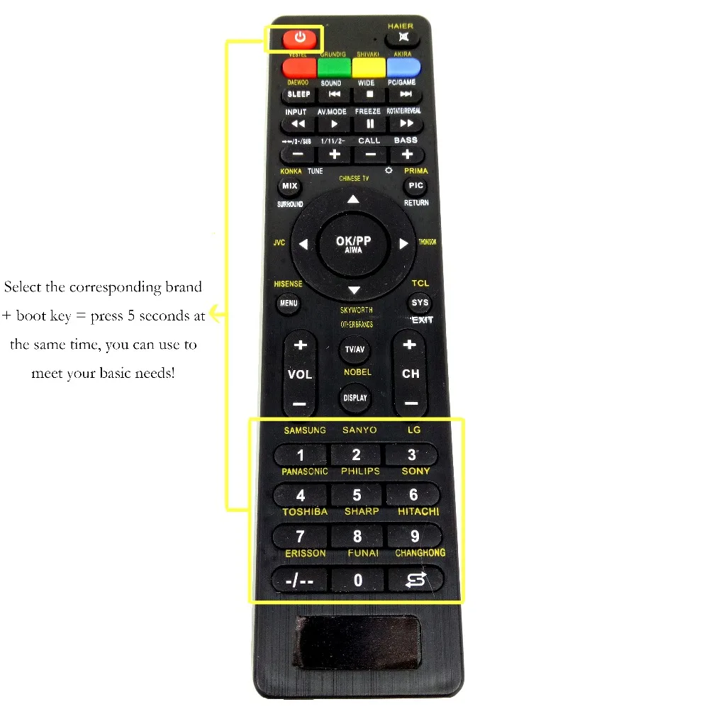 

New Generic universal Young LR-LCD-707E LR-LCD 707E For PANSONIC SAMSUNG HTACHI SHARP LG SONY LCD TV Remote Control