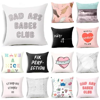 

Elife Polyester Ocean Beach Cushion Cover Square Pillow Case Funny Heart Pillows Cover For Sofa waist Cojines Home Decor 45*45CM
