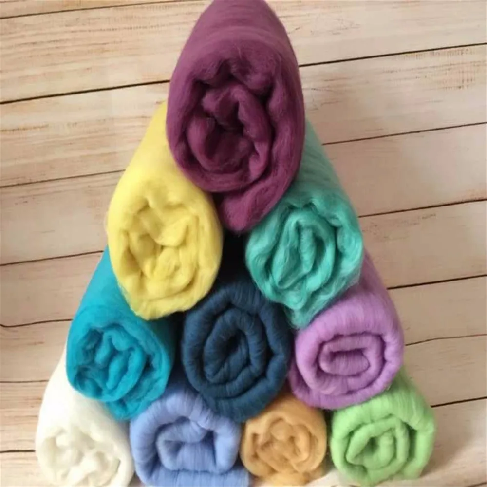  Newborn Fluff Wool fluff merino wool batting basket stuffer Wool Layer Roving Fluff Wool Felted Wra